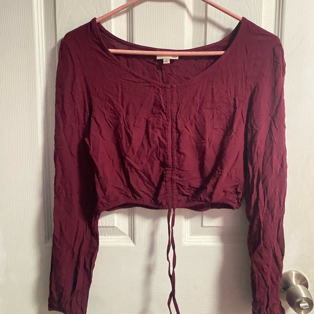 Maroon Long Sleeve Top